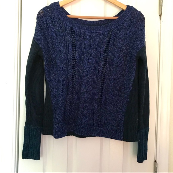 Cobalt blue cable knit sweater - Picture 5 of 5